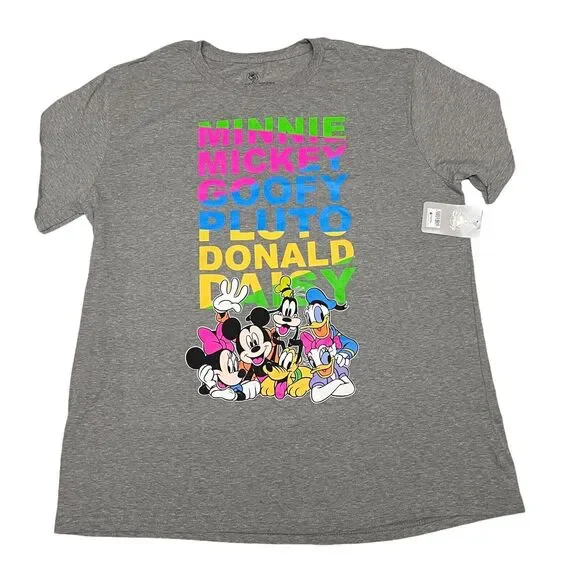 Disney Parks T Shirt XL Mickey Friends Ears Colorful World Logo Family Daisy - Picture 7 of 7